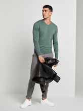 Eenvoudige gebreide trui - Mannen - dusty pale green melange Eenvoudige gebreide trui - Mannen - dusty pale green melange - 3 - TOM TAILOR