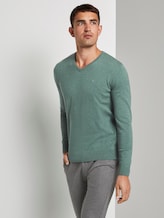 Eenvoudige gebreide trui - Mannen - dusty pale green melange Eenvoudige gebreide trui - Mannen - dusty pale green melange - 5 - TOM TAILOR