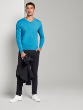 Basic Strickpullover - Männer - cool blue melange Basic Strickpullover - Männer - cool blue melange - 3 - TOM TAILOR