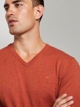 Basic Strickpullover - Männer - heated orange melange Basic Strickpullover - Männer - heated orange melange - 9 - TOM TAILOR