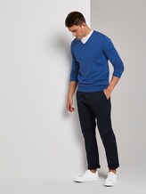 Basic Strickpullover - Männer - bright blue melange Basic Strickpullover - Männer - bright blue melange - 3 - TOM TAILOR
