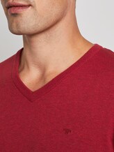 Basic Strickpullover - Männer - spicy red melange Basic Strickpullover - Männer - spicy red melange - 9 - TOM TAILOR