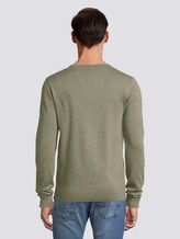 Basic Strickpullover - Männer - pale grey olive melange Basic Strickpullover - Männer - pale grey olive melange - 2 - TOM TAILOR