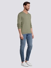 Basic Strickpullover - Männer - pale grey olive melange Basic Strickpullover - Männer - pale grey olive melange - 3 - TOM TAILOR