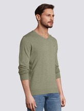 Basic Strickpullover - Männer - pale grey olive melange Basic Strickpullover - Männer - pale grey olive melange - 5 - TOM TAILOR