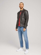 Simple knitted jumper - Men - coral melange Simple knitted jumper - Men - coral melange - 3 - TOM TAILOR