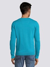 Basic Strickpullover - Männer - aqua sea blue melange Basic Strickpullover - Männer - aqua sea blue melange - 2 - TOM TAILOR