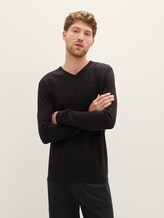 Basic Strickpullover - Männer - Black Basic Strickpullover - Männer - Black - 5 - TOM TAILOR
