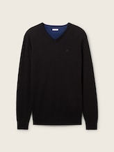 Basic Strickpullover - Männer - Black Basic Strickpullover - Männer - Black - 7 - TOM TAILOR