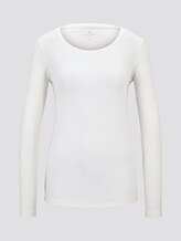 Basic Langarmshirt - Frauen - Whisper White Basic Langarmshirt - Frauen - Whisper White - 7 - TOM TAILOR