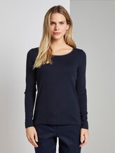 Basic Langarmshirt - Frauen - Sky Captain Blue Basic Langarmshirt - Frauen - Sky Captain Blue - 1 - TOM TAILOR
