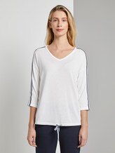 Shirt mit Tape-Detail - Frauen - Whisper White Shirt mit Tape-Detail - Frauen - Whisper White - 1 - TOM TAILOR