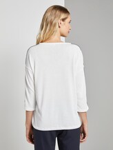 Shirt mit Tape-Detail - Frauen - Whisper White Shirt mit Tape-Detail - Frauen - Whisper White - 2 - TOM TAILOR