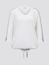 Shirt mit Tape-Detail - Frauen - Whisper White Shirt mit Tape-Detail - Frauen - Whisper White - 7 - TOM TAILOR