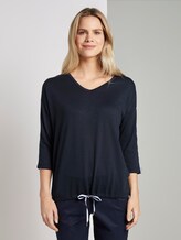 Shirt met tape detail - Vrouwen - Sky Captain Blue Shirt met tape detail - Vrouwen - Sky Captain Blue - 1 - TOM TAILOR