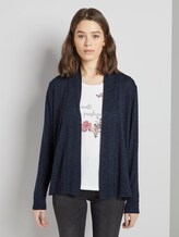 Simple cardigan - Women - sky captain blue white melange Simple cardigan - Women - sky captain blue white melange - 1 - TOM TAILOR