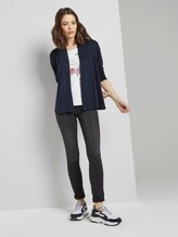 Simple cardigan - Women - sky captain blue white melange Simple cardigan - Women - sky captain blue white melange - 3 - TOM TAILOR