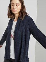 Simple cardigan - Women - sky captain blue white melange Simple cardigan - Women - sky captain blue white melange - 5 - TOM TAILOR