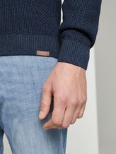 Strukturierter Strickpullover - Männer - navy blue dark grey mouline Strukturierter Strickpullover - Männer - navy blue dark grey mouline - 9 - TOM TAILOR