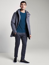 Structured knitted jumper - Men - petrol balck mouline Structured knitted jumper - Men - petrol balck mouline - 3 - TOM TAILOR