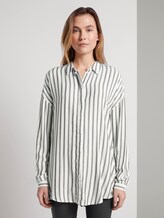 Bluse mit Tape-Detail - Frauen - offwhite grey stripe Bluse mit Tape-Detail - Frauen - offwhite grey stripe - 1 - TOM TAILOR