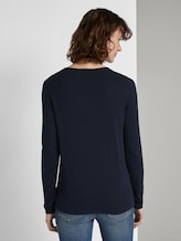 Pullover mit V-Ausschnitt - Frauen - Sky Captain Blue Pullover mit V-Ausschnitt - Frauen - Sky Captain Blue - 2 - TOM TAILOR