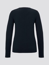 Pullover mit V-Ausschnitt - Frauen - Sky Captain Blue Pullover mit V-Ausschnitt - Frauen - Sky Captain Blue - 8 - TOM TAILOR