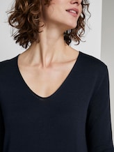 Pullover mit V-Ausschnitt - Frauen - Sky Captain Blue Pullover mit V-Ausschnitt - Frauen - Sky Captain Blue - 9 - TOM TAILOR