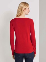 Pullover mit V-Ausschnitt - Frauen - Strong Red Pullover mit V-Ausschnitt - Frauen - Strong Red - 2 - TOM TAILOR