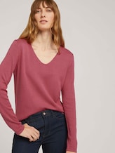 Pullover mit V-Ausschnitt - Frauen - cozy pink Pullover mit V-Ausschnitt - Frauen - cozy pink - 5 - TOM TAILOR
