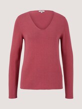Pullover mit V-Ausschnitt - Frauen - cozy pink Pullover mit V-Ausschnitt - Frauen - cozy pink - 7 - TOM TAILOR