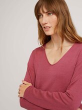 Pullover mit V-Ausschnitt - Frauen - cozy pink Pullover mit V-Ausschnitt - Frauen - cozy pink - 9 - TOM TAILOR
