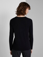 Pullover mit V-Ausschnitt - Frauen - Deep Black Pullover mit V-Ausschnitt - Frauen - Deep Black - 2 - TOM TAILOR