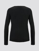 Pullover mit V-Ausschnitt - Frauen - Deep Black Pullover mit V-Ausschnitt - Frauen - Deep Black - 8 - TOM TAILOR