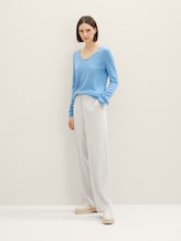 Trui met V-hals - Vrouwen - sea blue melange Trui met V-hals - Vrouwen - sea blue melange - 9 - TOM TAILOR