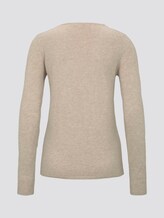 Pullover mit V-Ausschnitt - Frauen - cloud grey melange Pullover mit V-Ausschnitt - Frauen - cloud grey melange - 8 - TOM TAILOR