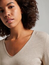 Pullover mit V-Ausschnitt - Frauen - cloud grey melange Pullover mit V-Ausschnitt - Frauen - cloud grey melange - 9 - TOM TAILOR