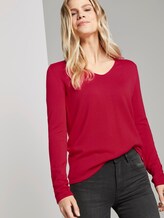 Pullover mit V-Ausschnitt - Frauen - dawn pink Pullover mit V-Ausschnitt - Frauen - dawn pink - 5 - TOM TAILOR