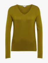 Pullover mit V-Ausschnitt - Frauen - wood green Pullover mit V-Ausschnitt - Frauen - wood green - 7 - TOM TAILOR