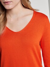 Pullover mit V-Ausschnitt - Frauen - knockout orange Pullover mit V-Ausschnitt - Frauen - knockout orange - 9 - TOM TAILOR