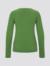 Jumper with V-neckline - Women - sundried turf green Jumper with V-neckline - Women - sundried turf green - 8 - TOM TAILOR
