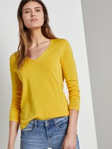 Pullover mit V-Ausschnitt - Frauen - jasmine yellow Pullover mit V-Ausschnitt - Frauen - jasmine yellow - 5 - TOM TAILOR
