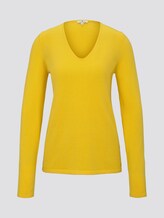 Pullover mit V-Ausschnitt - Frauen - jasmine yellow Pullover mit V-Ausschnitt - Frauen - jasmine yellow - 7 - TOM TAILOR