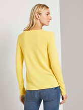 Pullover mit V-Ausschnitt - Frauen - smooth yellow melange Pullover mit V-Ausschnitt - Frauen - smooth yellow melange - 2 - TOM TAILOR