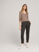 Jumper with V-neckline - Women - french clay beige melange Jumper with V-neckline - Women - french clay beige melange - 3 - TOM TAILOR