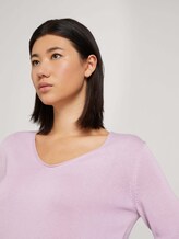 Pullover mit V-Ausschnitt - Frauen - iris flower Pullover mit V-Ausschnitt - Frauen - iris flower - 9 - TOM TAILOR