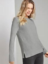 Pullover mit Strickmuster - Frauen - Silver Grey Melange Pullover mit Strickmuster - Frauen - Silver Grey Melange - 5 - TOM TAILOR