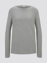 Pullover mit Strickmuster - Frauen - Silver Grey Melange Pullover mit Strickmuster - Frauen - Silver Grey Melange - 7 - TOM TAILOR