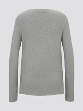 Pullover mit Strickmuster - Frauen - Silver Grey Melange Pullover mit Strickmuster - Frauen - Silver Grey Melange - 8 - TOM TAILOR