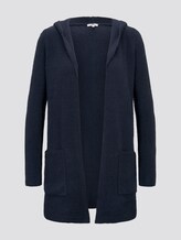 Knitted jacket with hood - Women - Sky Captain Blue Knitted jacket with hood - Women - Sky Captain Blue - 7 - TOM TAILOR